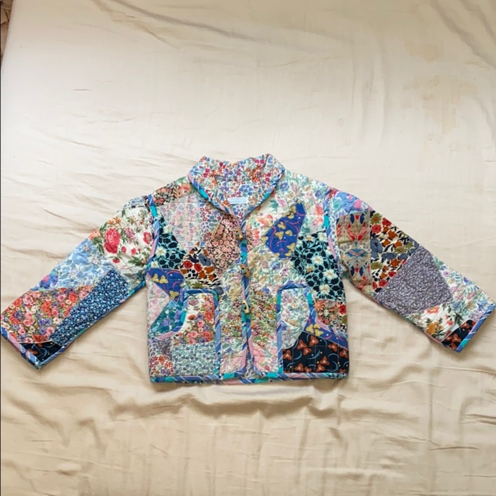 Vintage Quilt patched jacket